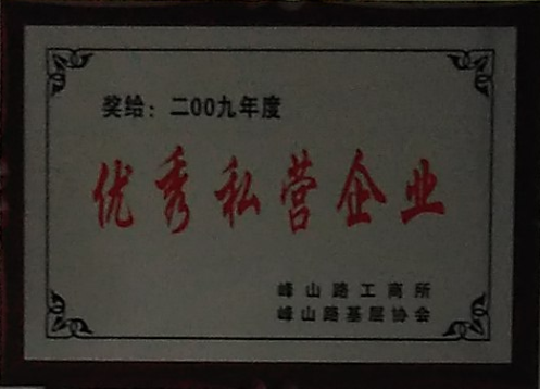 通运荣获-2009年度优秀私营企业